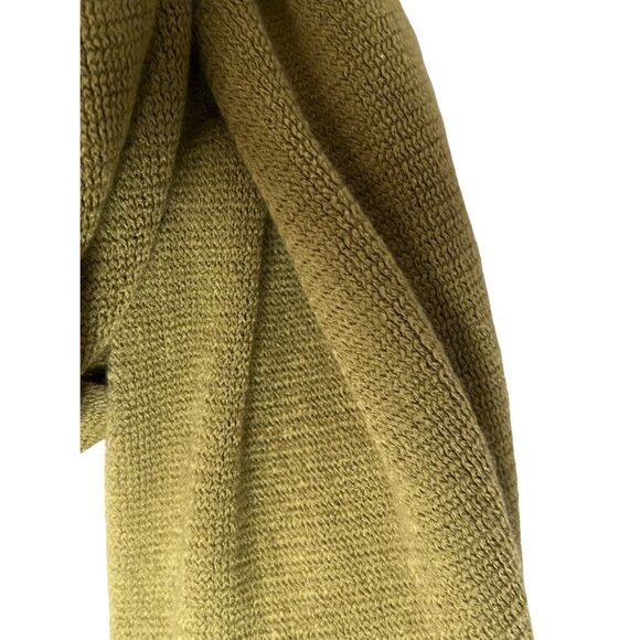 Olive Green Layers By Lizden Acrylic Fringe Wrap Scarf 90 x 24 - Picture 5 of 14